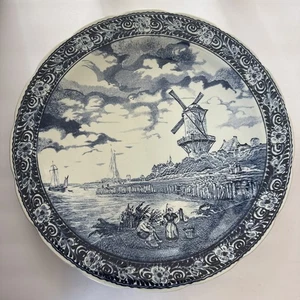 GROSSER Vintage Delfts by Boch Belgien Platzteller 15,5" - Bild 1 von 9