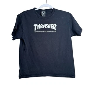 VTG Thrasher Magazine Youth Shirt Vintage Medium M Short Sleeve Skateboarding B1 - Picture 1 of 7