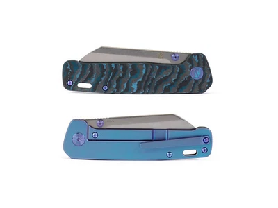 🔥🔵Kaviso x QSP Penguin, Arctic Storm fibra de carbono, titanio azul, S35VN, ¡NUEVO! Foto 1 de 4