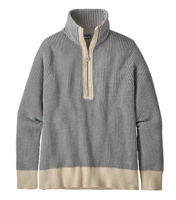 Женский свитер-дрифтер Patagonia Ponderosa Pine 1/4 на молнии серый 50835 размер M - Изображение 1 из 4