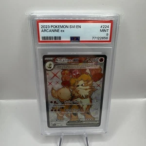 2023 POKEMON SVI EN-SCARLET & VIOLET #224/198 ARCANINE ex ULTRA RARE PSA 9 - Picture 1 of 2