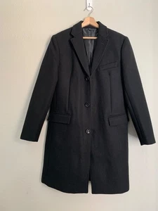 New JCREW Mens Size 38 Thompson Topcoat Black - Picture 1 of 17