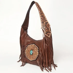 Bolso de mano AD American Darling de cuero genuino de cuero genuino para mujer occidental - Imagen 1 de 6