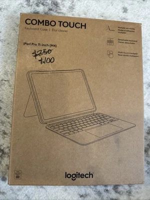 罗技 Combo Touch iPad Pro 11 英寸 (M4)(2024) 键盘保护壳 - 午夜黑 — 第 1/4 张图片