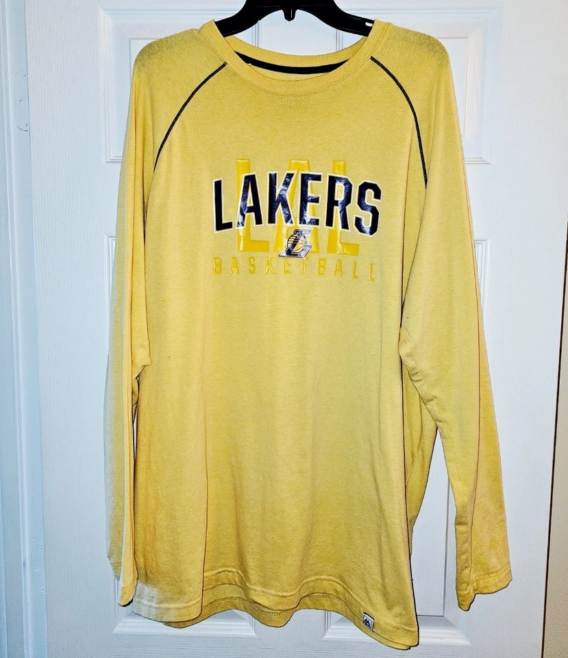 Majestic Los Angeles Lakers Long Sleeve T-Shirt Size 2XL New  - Image 1 of 1