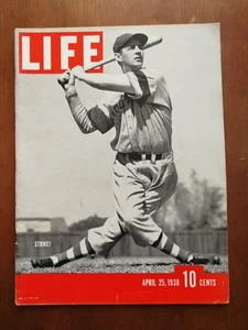 Life Magazine April 25 1938 John Thomas Winsett Brooklyn Dodgers Joe DiMaggio Ad - Picture 1 of 2
