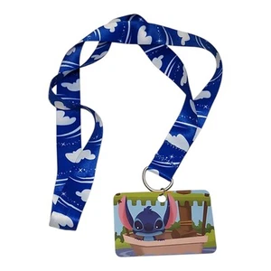 Disney Stitch Trading Pin Schlüsselband Abzeichen Halter Umhängeband blau  - Bild 1 von 4