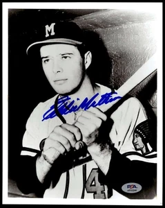 Eddie Mathews 8x10 Photo Signed PSA/DNA Authenticated Braves Autographed - Picture 1 of 2