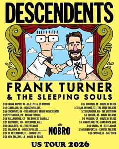 Descendents x Frank Turner & The Sleeping Souls US Tour 2026 Poster – Music Art - Picture 1 of 6
