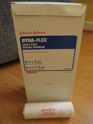 Vendaje elástico Johnson & Johnson Dyna-Flex sin látex caja de 12 quilates de 6 pulgadas x 5 yardas Foto 1 de 4