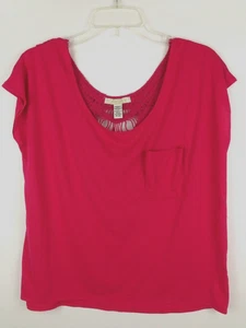 Love by Design Damen Top Loose Fit Häkeloptik Fushia Pink Gr. M - Bild 1 von 5