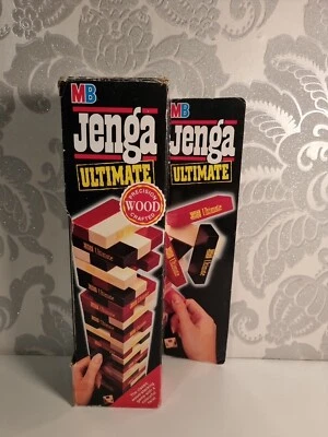 Vintage Jenga Ultimate 1995 Original Wood-Stacking Game MB Complete With Die - Image 1 of 4