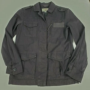 J Crew Classic Twill Chino Utility Jacket Gray Sz 0. Lots of Pockets! EUC! - Picture 1 of 10