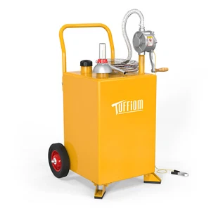 20 Gallon Gas Caddy w/ Pump & Wheels Portable Fuel Gasoline Diesel Transfer Tank - Picture 1 of 7