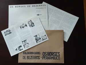 Brothers Borges Woodcut Portugeuse Vintage Promotion - Picture 1 of 4