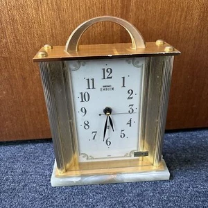 Seiko Emblem Marble Table Clock HW446G - Picture 1 of 14