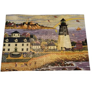 Mega Hometown Collection 1000 Piece Puzzles “After the Rain” Lighthouse Heronim - Picture 1 of 15