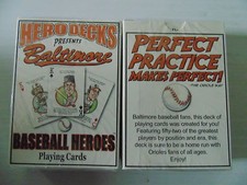 Hero Decks Baltimore Orioles Caricatures Playing Cards Deck Ripken Palmer Etc