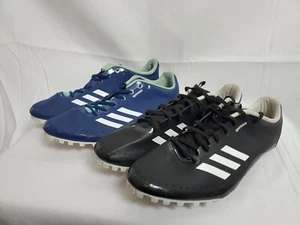 Scarpe Adidas Sprintstar Track & Field Spikes uomo taglia 11 nere e blu lotto di 2 - Foto 1 di 11