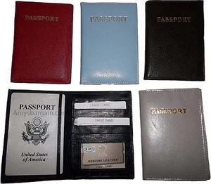 Neu Leder Reisepassetui Geldbörse Kredit ATM Kartenetui Ausweis Internationale Pässe - Bild 1 von 40