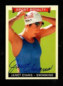 2008 Goudey Sport Royalty JANET EVANS Olympic Swimming Champion Autograph - Bild 1 von 2