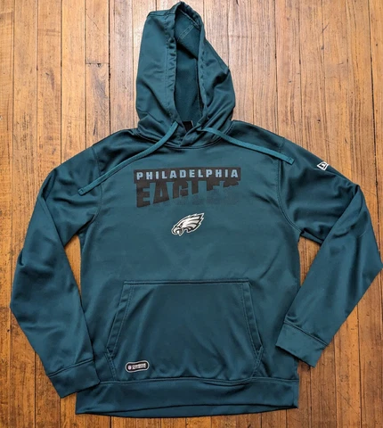 Philadelphia Eagles New Era  Combine Authentic Green Hoodie Sweatshirt Medium Cover