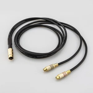 1ft 5 Pin DIN Stereo Audio Adaptor Cable to 2 RCA Phono Sockets B&O Naim Quad - Picture 1 of 9