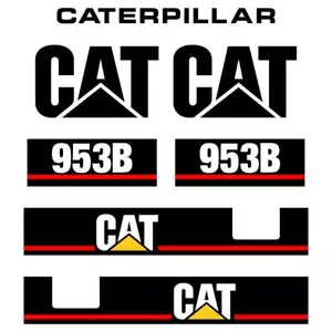 CAT 953B Decal Kit, repro aftermarket sticker, Caterpillar 953B Decals - Picture 1 of 1