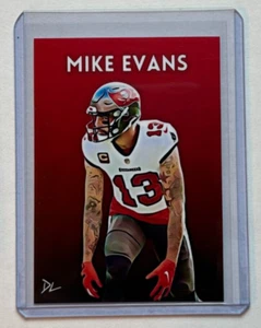 Tarjeta coleccionable Mike Evans edición limitada firmada por artista Tampa Bay Buccaneers 1/10 - Imagen 1 de 2