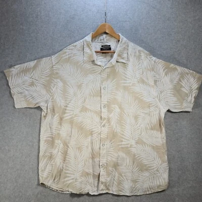 Kenneth Cole Linen Short Sleeve Casual Button-Down Shirt Men 4XL - Image 1 of 4