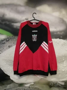 Liverpool 1990's vintage training football sweatshirt Adidas size L - XL - Picture 1 of 8