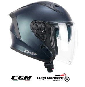 Casco jet d/jet CGM DEEP RACE 127G Blue blu petrolio petrol Doppia Visiera L 59 - Picture 1 of 1