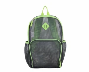 Eastsport 16" Mesh grau mit grünen Akzenten Rucksack, Schultasche Büchertasche - Bild 1 von 8