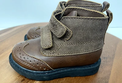 Carter's Bennie Toddler Boys' Brown Wingtip Ankle Boots Size 5M CF20U01H - Image 1 of 4