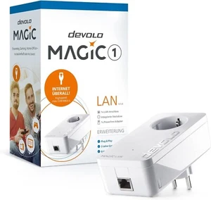 Devolo Magic 1 Lan Powerline Gigabit Erweiterungsadapter Netzwerk Adapter 1200+ - Bild 1 von 9