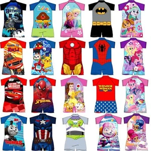 Kids Swimsuit Surf Suit Swimming Costume Childrens Swimwear Age 1-5 Years - Picture 1 of 30