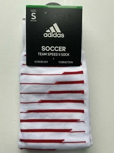 Adidas High Soccer Socks Kids OTC Team Speed II Youth S White Red Blue New NWT - Picture 1 of 16