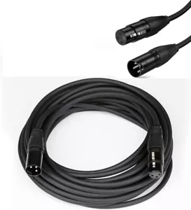 New 30FT XLR 3Pin Male Female Balanced Mic Microphone Audio Cord Shielded Cable - Picture 1 of 13