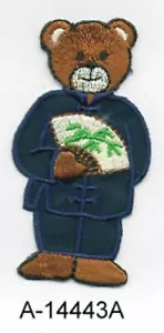 Chinesischer Teddybär Fan Stickaufnäher - Bild 1 von 1