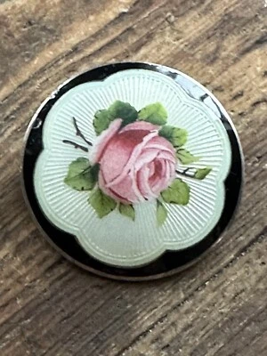 Spilla smaltata argento sterling Hjortdahl Norway Norwegian Estate vintage 1042 - Immagine 1 di 4