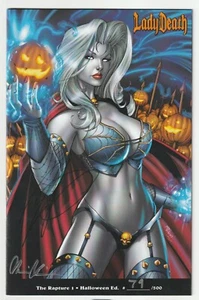 Lady Death The Rapture #1 - Halloween Limited Edition 79 of 500 2x Signed COA NM - Picture 1 of 2