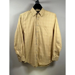 Joseph Abboud Herren XL kariertes Hemd mit Knopfleiste Langarm klassische Passform - Bild 1 von 6