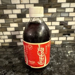 Rare Vintage 1985 plastic Cap Coke Coca Cola Glass Bottle Full Sealed 10 oz - Picture 1 of 6