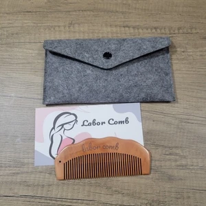 Geburtskamm gegen Wehenschmerzen Geburtskamm aus Holz mit Affirmation Wehengeschenk... - Bild 1 von 6