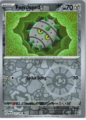 Ferroseed - Common - SV04: Paradox Rift - 127/182 - NM - Reverse Holo - Image 1 of 2