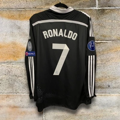 Real Madrid 2014/2015 Ronaldo #7 UCL Long Sleeve Black Jersey Dragon - Image 1 of 3