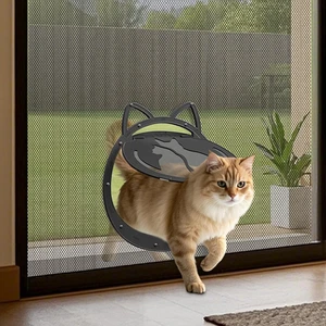 MAVRICPOWER Cat Screen Door with Lockable Magnetic Flap, Cat Door for Screen ... - Picture 1 of 12