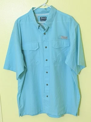 BIMINI BAY Men's Short Sleeve Vented Outdoor Fishing Shirt LIGHT GREEN Size 2X - Image 1 of 4