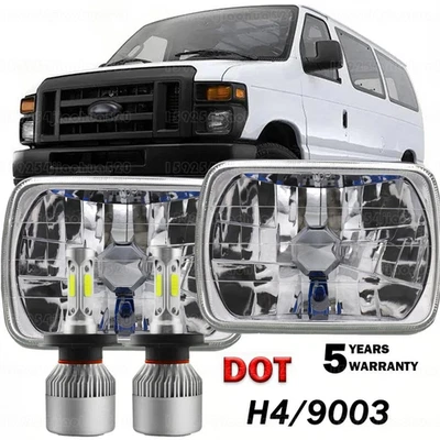 Par de faros LED DRL de 7x6"" 5x7"" para furgoneta de carga Ford E-100 E150 E250 E350 Foto 1 de 4