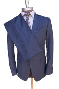 John Varvatos USA Slate Gray Wool Two Button Suit Flat Hemmed SZ 42R - Picture 1 of 11